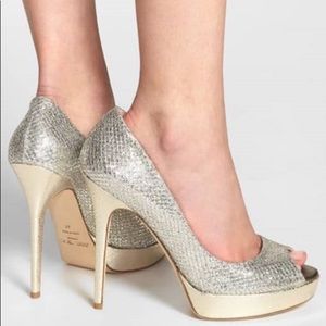Jimmy Choo Crown Gold Silver Champagne Heel